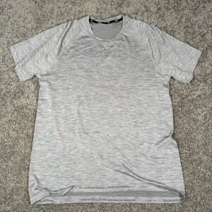Rhone Active T Shirt Mens Size Large Gray Vented Poly Blend Slim Fit A1